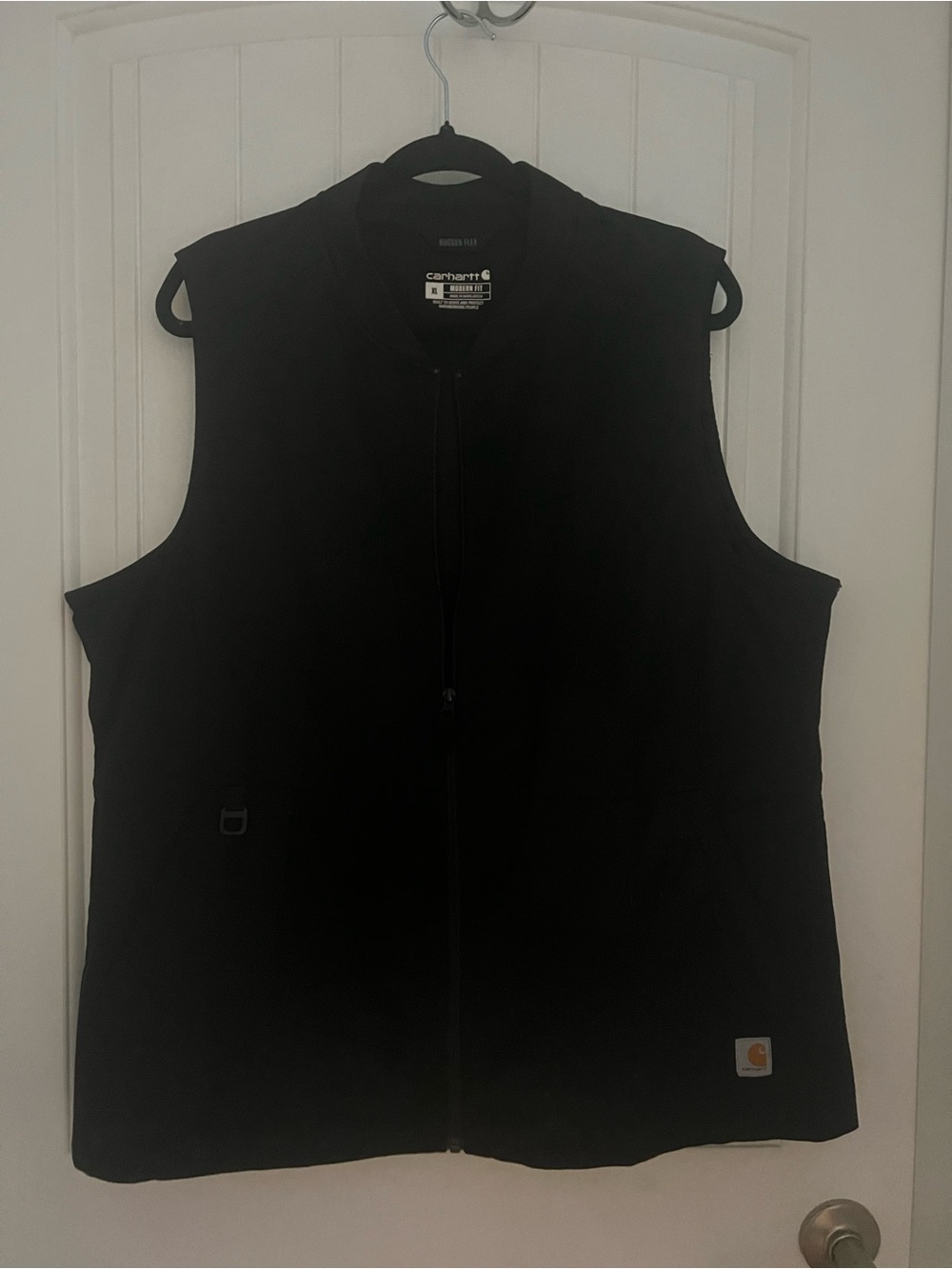 Carhartt Black vest with Yellow Logo Patch